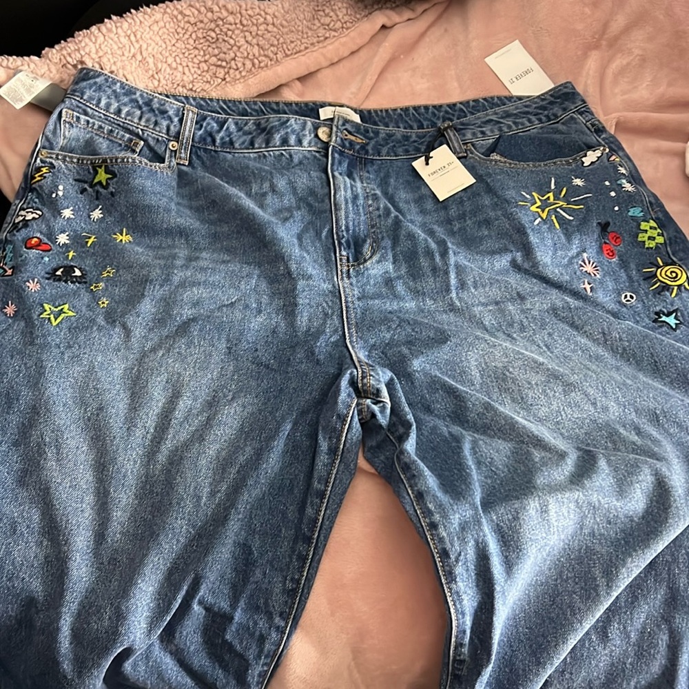 Forever 21 Graphic Jeans